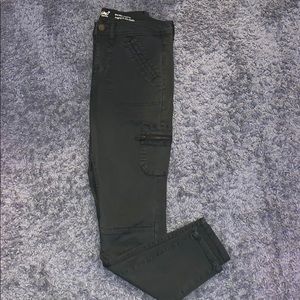 Women's Green Cargo Skinny Jeans